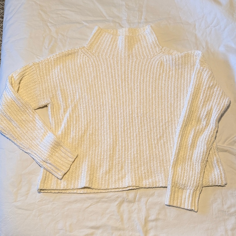 Anthropologie Cream Cowl Neck Sweater